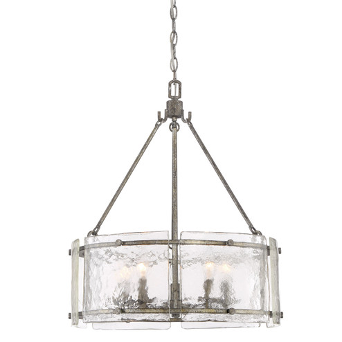 Fortress Five Light Pendant in Mottled Silver (10|FTS2821MM)