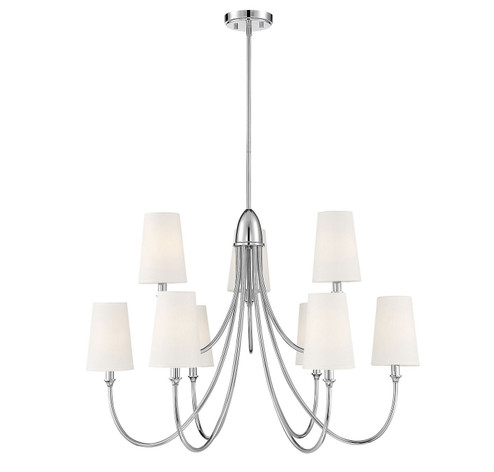 Cameron Nine Light Chandelier in Polished Nickel (51|1-2541-9-109)