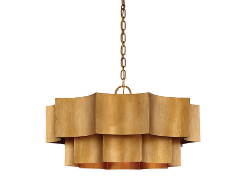 Shelby Six Light Pendant in Gold Patina (51|7-101-6-54)