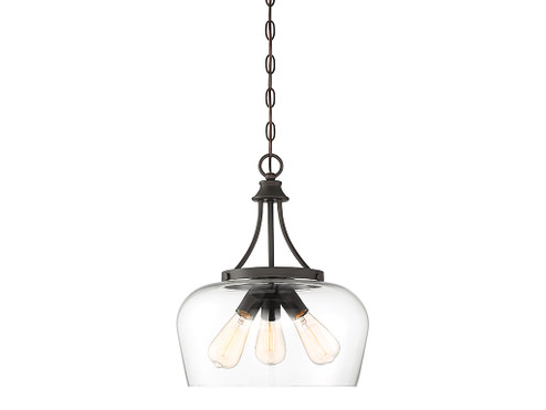 Octave Three Light Pendant in English Bronze (51|7-4034-3-13)