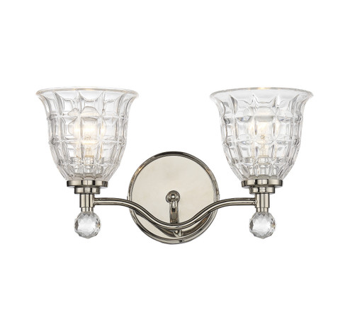 Birone Two Light Bath Bar in Polished Nickel (51|8-880-2-109)