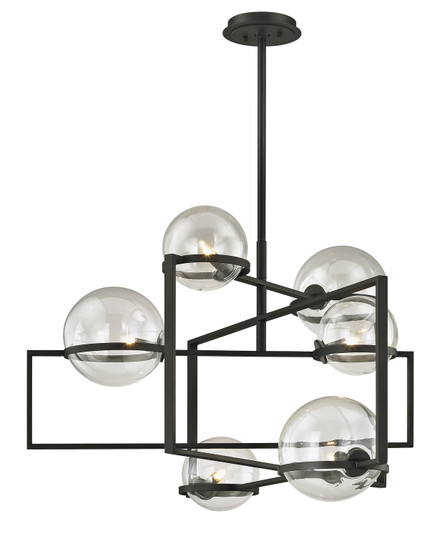 Elliot Six Light Chandelier in Textured Black (67|F6226)