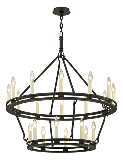 Sutton 20 Light Chandelier in Textured Black (67|F6238)