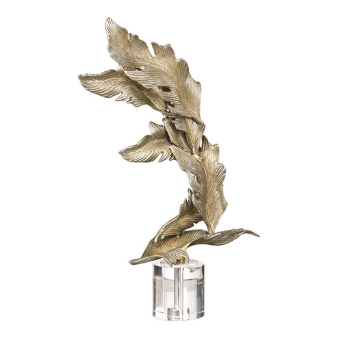 Fall Leaves Sculpture in Antiqued Silver Champagne (52|17513)