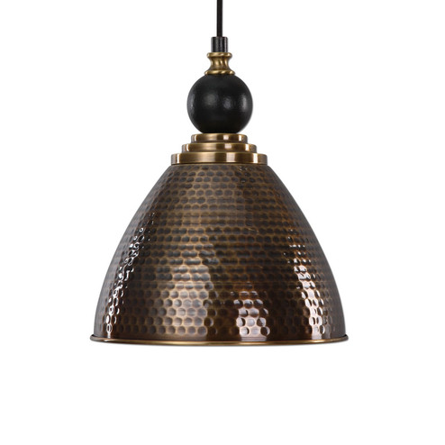 Adastra One Light Pendant in Hammered Antique Brass (52|22052)