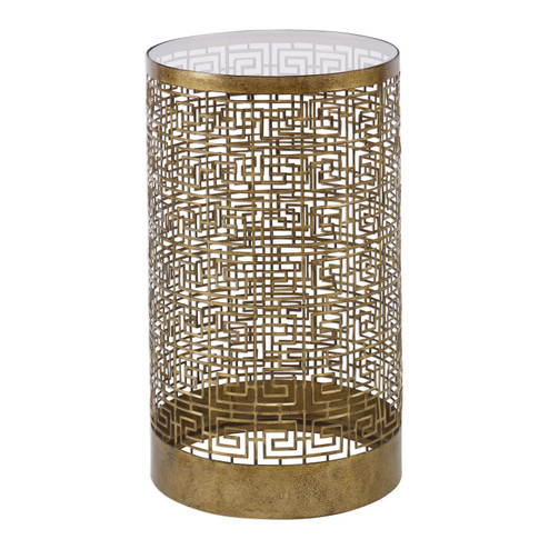 Algernon Accent Table in Antiqued Gold (52|25046)