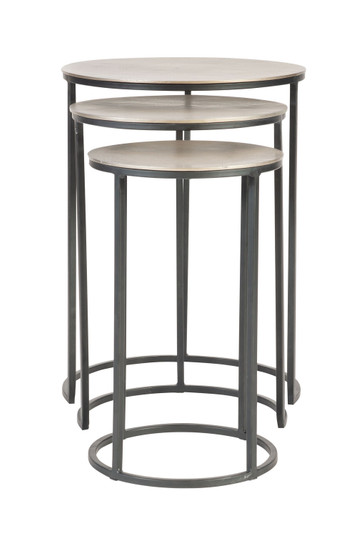 Erik Nesting Tables, Set/3 in Antique Nickel (52|25057)