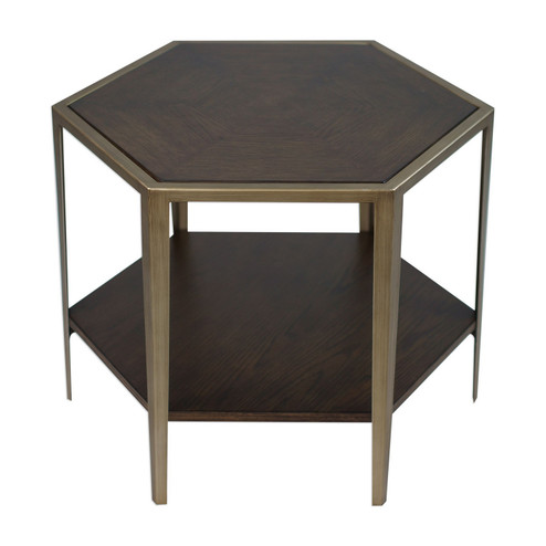 Alicia Accent Table in Brushed Champagne (52|25314)