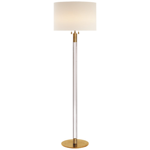 Riga Two Light Floor Lamp in Hand-Rubbed Antique Brass with Crystal (268|ARN 1005HAB/CG-L)