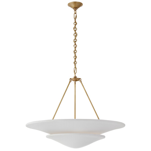 Mollino Six Light Chandelier in Hand-Rubbed Antique Brass (268|ARN 5427HAB-PW)