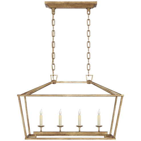 Darlana Four Light Lantern in Gilded Iron (268|CHC 2168GI)