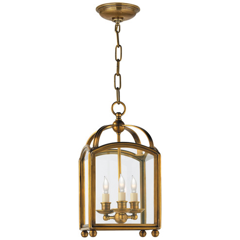 Arch Top Three Light Lantern in Antique-Burnished Brass (268|CHC 3420AB)