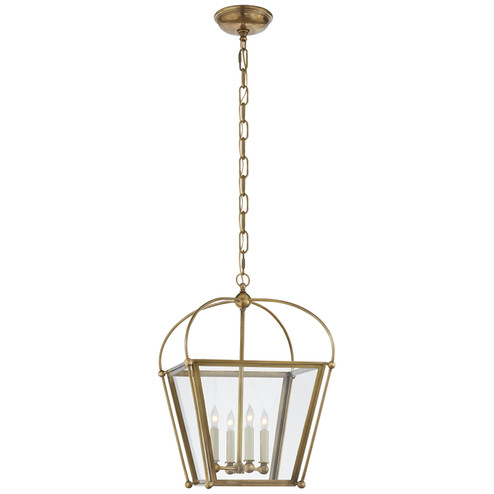 Riverside Four Light Lantern in Antique-Burnished Brass (268|CHC 3438AB-CG)