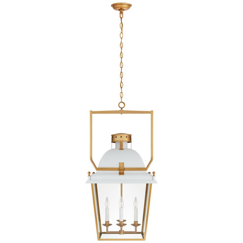 Coventry Four Light Lantern in Matte White and Antique-Burnished Brass (268|CHC 5109WHT/AB-CG)