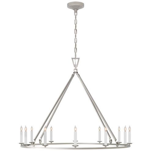 Darlana Ring 12 Light Chandelier in Polished Nickel (268|CHC 5174PN)