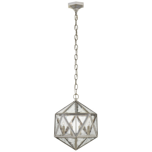 Zeno Four Light Lantern in Burnished Silver Leaf (268|CHC 5201BSL-AM)