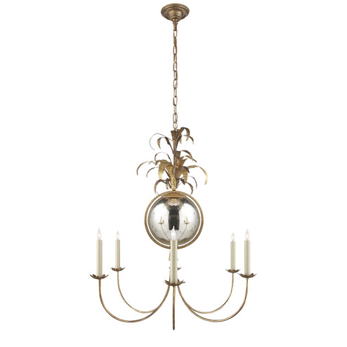 Gramercy Six Light Chandelier in Gilded Iron (268|CHC 5373GI)