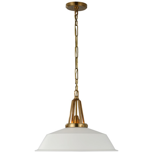 Layton LED Pendant in Antique-Burnished Brass (268|CHC 5462AB-WHT)