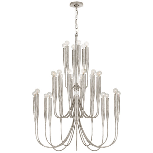 Acadia 30 Light Chandelier in Burnished Silver Leaf (268|JN 5072BSL)