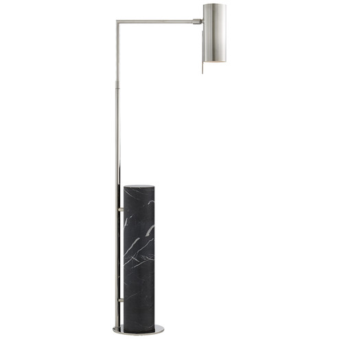 Alma LED Floor Lamp in Polished Nickel and Black Marble (268|KW 1611PN/BM)