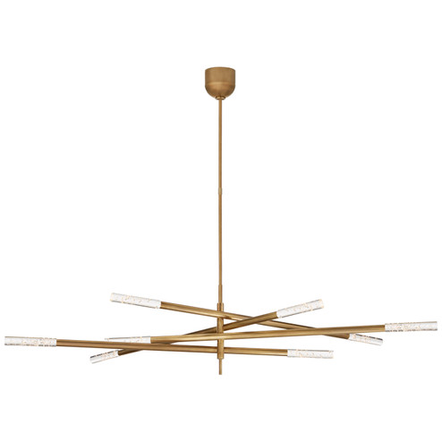 Rousseau LED Chandelier in Antique-Burnished Brass (268|KW 5589AB-SG)