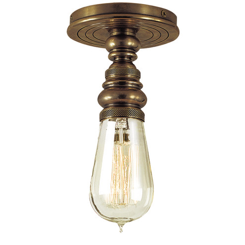 Boston One Light Flush Mount in Hand-Rubbed Antique Brass (268|SL 5001HAB)