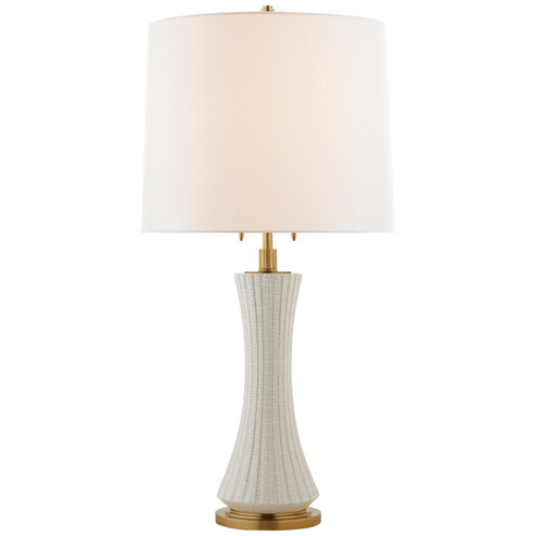 Elena Two Light Table Lamp in White Crackle (268|TOB 3655WTC-L)