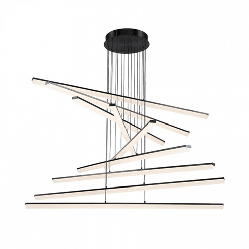 Stack LED Pendant in Black (34|PD-29809-BK)