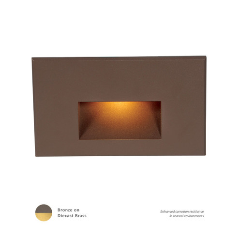 Led100 LED Step and Wall Light in Bronze on Brass (34|WL-LED100-AM-BBR)
