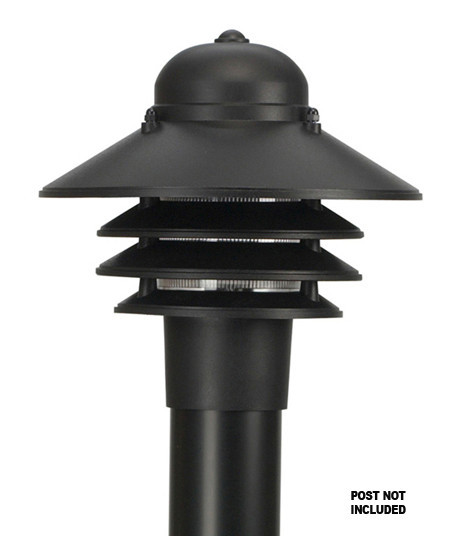 LED Nautical One Light Post Mount in Black (301|S75TC-LR12W-BK)