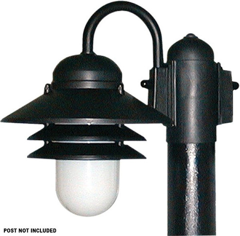 Nautical One Light Post Mount in Black (301|S75TL-1-BK)