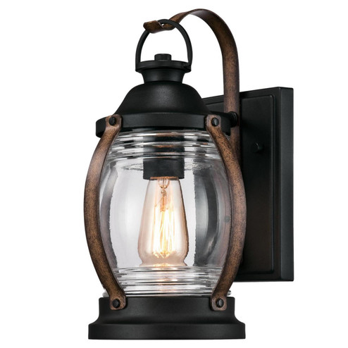 Canyon One Light Wall Fixture in Textured Black And Barnwood (88|6335100)