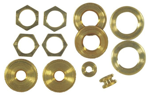 Locknuts 12 Assorted Locknuts in Solid Brass (88|7015300)