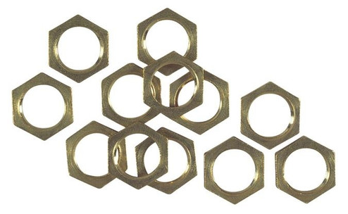 Hex Nuts 12 Hex Nuts in Solid Brass (88|7017200)