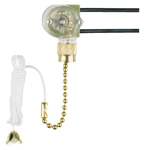 Replacement Canopy Light Switch Replacement Canopy Light Switch with Pull Chain in Brass-Plated (88|7029000)