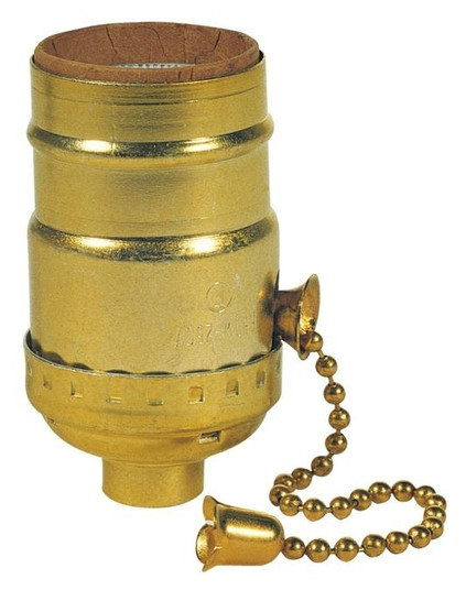 Pull Chain Socket 3-Way Pull Chain Socket in Brass-Plated (88|7043100)