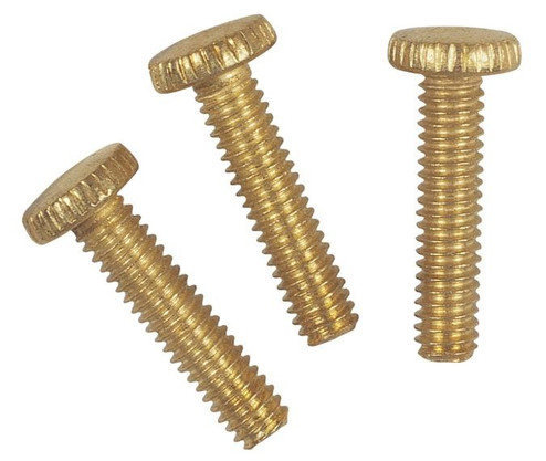 Screws 3 Knurled Head Steel Screws in Brass-Plated (88|7063200)