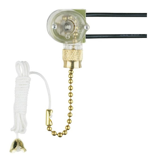 Switch Pull Chain Fan Light Switch with Pull Chain in Polished Brass (88|7702300)