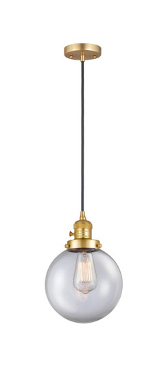 Franklin Restoration One Light Mini Pendant in Satin Gold (405|201CSW-SG-G202-8)