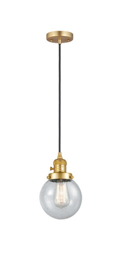 Franklin Restoration One Light Mini Pendant in Satin Gold (405|201CSW-SG-G204-6)