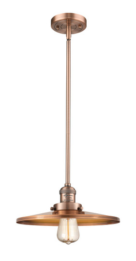 Franklin Restoration One Light Mini Pendant in Antique Copper (405|201S-AC-MFR-AC-12)