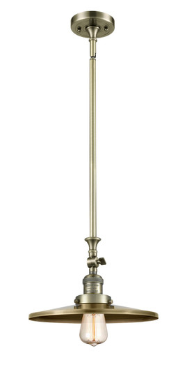 Franklin Restoration One Light Mini Pendant in Antique Brass (405|206-AB-MFR-AB-12)