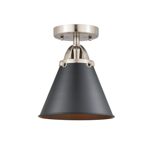 Nouveau 2 One Light Semi-Flush Mount in Brushed Satin Nickel (405|288-1C-SN-M13-BK)