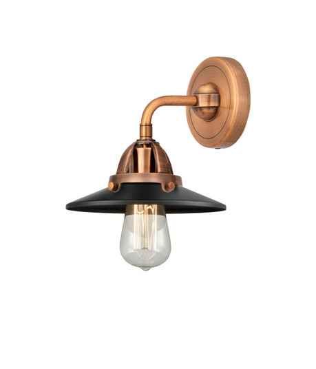 Nouveau 2 LED Wall Sconce in Antique Copper (405|288-1W-AC-M6-BK-LED)