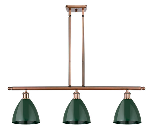 Ballston Three Light Island Pendant in Antique Copper (405|516-3I-AC-MBD-75-GR)