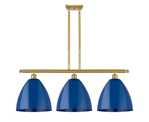 Ballston Three Light Island Pendant in Satin Gold (405|516-3I-SG-MBD-12-BL)