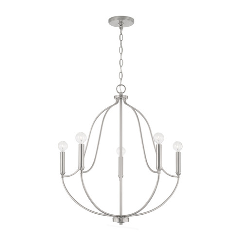 Madison Five Light Chandelier in Brushed Nickel (65|447051BN)