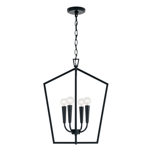 Holden Four Light Foyer Pendant in Matte Black (65|545941MB)