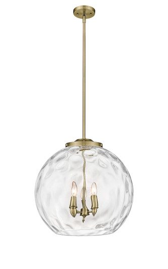 Ballston Three Light Pendant in Antique Brass (405|221-3S-AB-G1215-18)