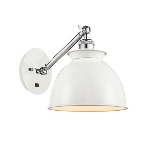 Ballston One Light Wall Sconce in White Polished Chrome (405|317-1W-WPC-M14-W)